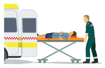 Where possible, transport the person to the ambulance on a stretcher, even if they appear to have recovered. Do not allow the person to stand or walk. 