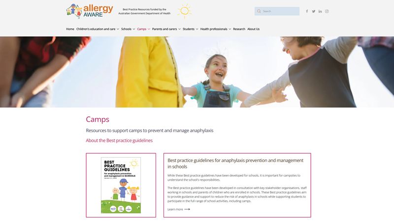 Allergy Aware - Camps