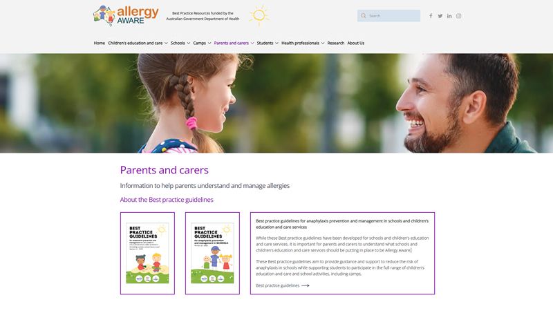 Allergy Aware Website - Parents and carers